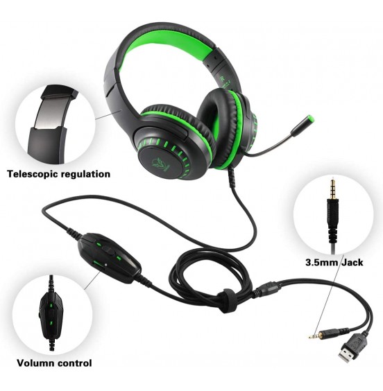 Pacrate Gaming Headset with Microphone for Laptop Xbox One Headset Computer PC Noise Cancelling Gaming Headphones with Microphone Stereo PS4 Headset for Kids Adults LED Lights Deep Bass Pacrate Gaming Headset with Microphone for Laptop Xbox One Headset Computer PC Noise Cancelling Gaming Headphones with Microphone Stereo PS4 Headset for Kids Adults LED Lights Deep Bass