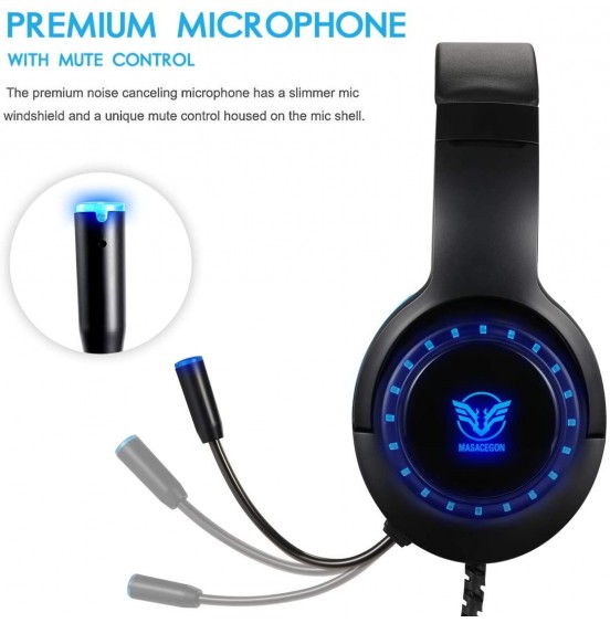 Pacrate Gaming Headset with Microphone for Laptop Xbox One Headset Computer PC Noise Cancelling Gaming Headphones with Microphone Stereo PS4 Headset for Kids Adults LED Lights Deep Bass Pacrate Gaming Headset with Microphone for Laptop Xbox One Headset Computer PC Noise Cancelling Gaming Headphones with Microphone Stereo PS4 Headset for Kids Adults LED Lights Deep Bass
