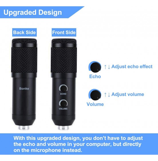 2021 Upgraded USB Condenser Microphone for Computer, Great for Gaming, Podcast, LiveStreaming, YouTube Recording, Karaoke on PC, Plug & Play, with Adjustable Metal Arm Stand, Ideal for Gift, Black 2021 Upgraded USB Condenser Microphone for Computer, Great for Gaming, Podcast, LiveStreaming, YouTube Recording, Karaoke on PC, Plug & Play, with Adjustable Metal Arm Stand, Ideal for Gift, Black