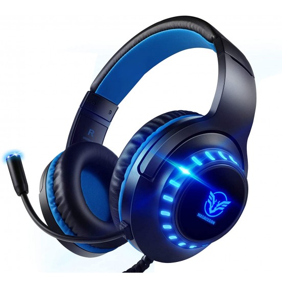 Pacrate Gaming Headset with Microphone for Laptop Xbox One Headset Computer PC Noise Cancelling Gaming Headphones with Microphone Stereo PS4 Headset for Kids Adults LED Lights Deep Bass Pacrate Gaming Headset with Microphone for Laptop Xbox One Headset Computer PC Noise Cancelling Gaming Headphones with Microphone Stereo PS4 Headset for Kids Adults LED Lights Deep Bass