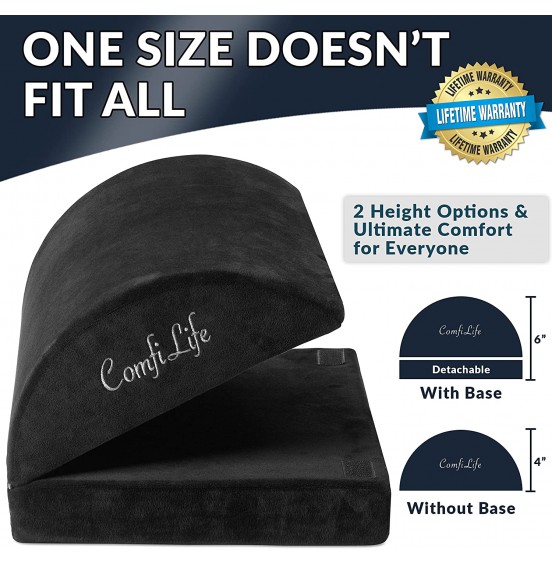 ComfiLife Foot Rest for Under Desk at Work - Adjustable Memory Foam Foot Rest for Office Chair & Gaming Chair - Ergonomic Design for Back & Hip Pain Relief (Black) ComfiLife Foot Rest for Under Desk at Work - Adjustable Memory Foam Foot Rest for Office Chair & Gaming Chair - Ergonomic Design for Back & Hip Pain Relief (Black)